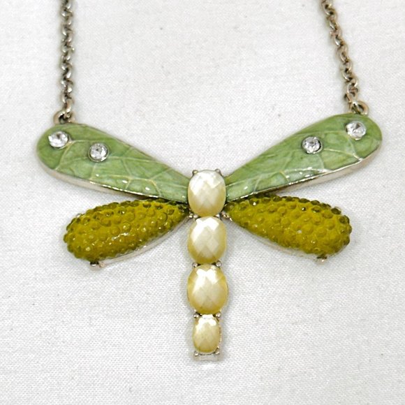 Liz Claiborne Enameled Dragonfly Neckace/Earrings Set - NOS - Picture 5 of 12